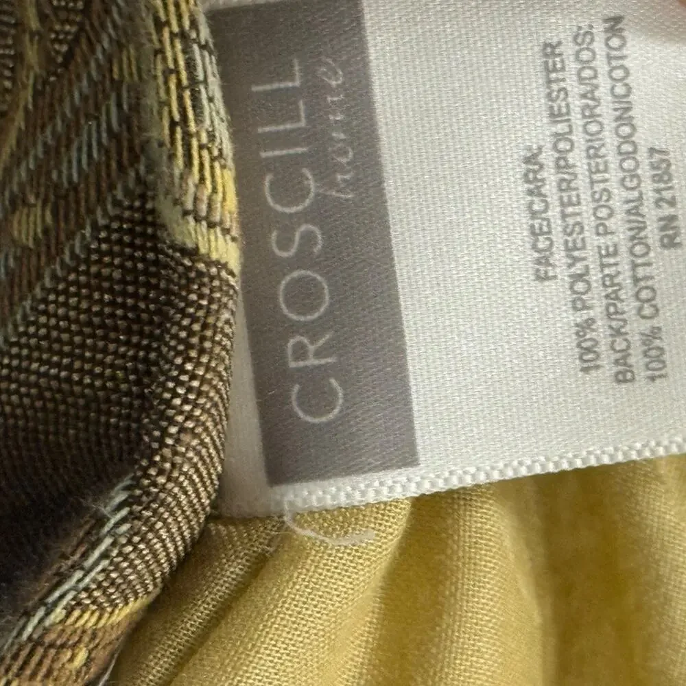 Croscill Jacobean Gold Damask Jacquard Queen Size Comforter Thick 92